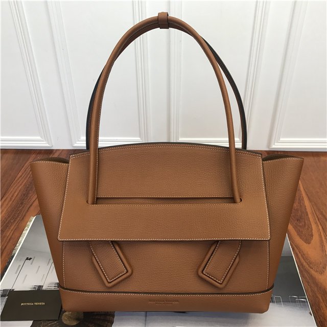 Bottega Veneta Arco 48 Bag Grainy Calfskin Tan